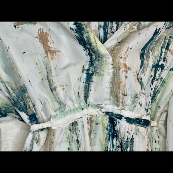 Maternity Dress WaterColor Abstract, Liz Lang, tie, quarter sleeves, spring - Picture 10 of 10